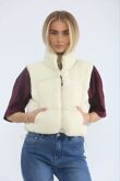 Ivory Lightweight Quilted Zip-Up Gilet