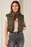 Chocolate Lightweight Quilted Zip-Up Gilet