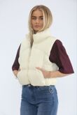Ivory Lightweight Quilted Zip-Up Gilet