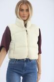 Ivory Lightweight Quilted Zip-Up Gilet