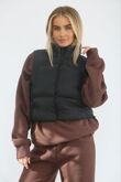 Black Lightweight Quilted Zip-Up Gilet