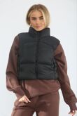 Black Lightweight Quilted Zip-Up Gilet