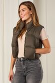 Chocolate Lightweight Quilted Zip-Up Gilet