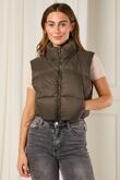 Chocolate Lightweight Quilted Zip-Up Gilet