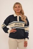 Navy Stockholm Striped Rugby Sweatshirt