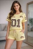 Leopard Graphic T-Shirt And Shorts Set