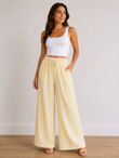 Elasticated Waist Striped Drawstring Trouser
