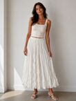 Crinkle Maxi Skirt 