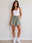 Elasticated Waist Striped Drawstring Short