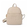  Front Pocket & Double Zip Pebbled Faux Leather Backpack Bag