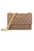 Gold Chain Monogram Crossbody Shoulder Bag