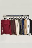 Long Sleeve Square Neck Stretchable Top