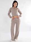 Dove Grey Corset Fit Sweatshirt With Straight Leg Trouser