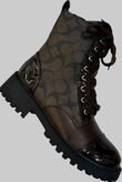 Brown Francesca Tweed Lace Ankle Boot