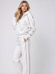 Bleach Grey Hooded Zip-Up & Stripe Detail Jogger Tracksuit Set