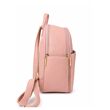  Front Pocket & Double Zip Pebbled Faux Leather Backpack Bag