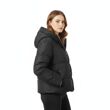 Black Short Insulated Hooded Puffer Coat