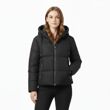 Black Short Insulated Hooded Puffer Coat