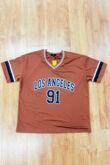 Chocolate Contrast Short Sleeve LA Varsity T-Shirt