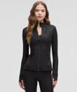 Black High Neck Fitted Zip-Up Lightweight Athletic Jacket