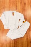 Bleach Grey Oversized Crucifix Cross Sweatshirt With Straight Leg Trouser