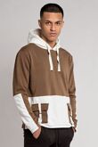 Brown Two Tone Cargo Hoodie