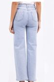 Blue High Waist Diamante Straight Leg Jeans