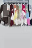 Long Sleeve Block Knitted Short Cardigan