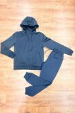 Navy Contrast Full-Zip Hooded Windbreaker Tracksuit