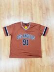 Chocolate Contrast Short Sleeve LA Varsity T-Shirt