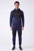 Color block Slim Fit Hooded Jacket & Joggers