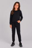 Kids Girls Round Neck Sweatshirt With Bottom Tracksuits