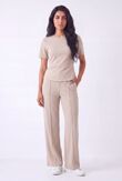 Elegant Ruched Side Top With Single Seam Trouser