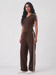 T-shirt Lounge Co-ord Set with Wide-Leg Trousers
