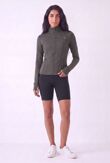 Charcoal High Neck Printed Lightweight Athletic Jacket