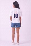 White Oversized England Printed Football T-Shirt