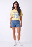 Yellow Contrast Short Sleeve LA 79 Varsity T-Shirt