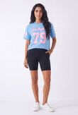 Blue Contrast Short Sleeve LA 79 Varsity T-Shirt