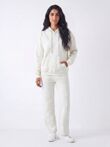 Bleach Grey Butterfly Embossed Hoodie Straight Leg Jogger
