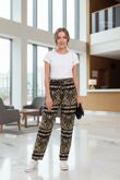 Elasticated Waist Tribal Print Loose Fit Casual Trouser