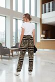 Elasticated Waist Tribal Print Loose Fit Casual Trouser
