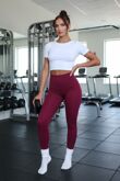 Wine Energy High Waisted Seamless Sculpting Gym Leggings