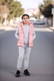 Girls Pink Longline Pocket Gilet