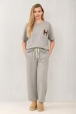 Oversized H-Buckle Detail Top With Wide Leg Trouser