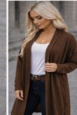 Chocolate Sequin Angel Wing Hooded Cardigan