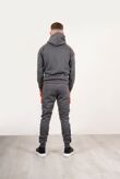 Job Lot Grey Pullover Skinny Tracksuit With Contrast Side Panels