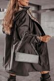 Black Leopard Patch Reversible Windbreaker Jacket