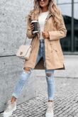 Beige Leopard Patch Reversible Windbreaker Jacket