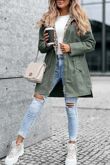 Khaki Leopard Patch Reversible Windbreaker Jacket