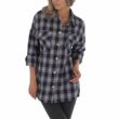 Job Lot Navy Long Sleeve Check Print Shirt